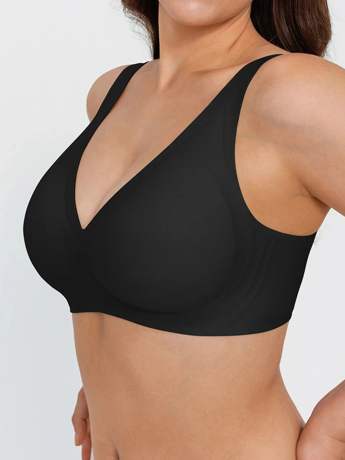 Seamless Wireless Jelly Comfort Plunge Bra