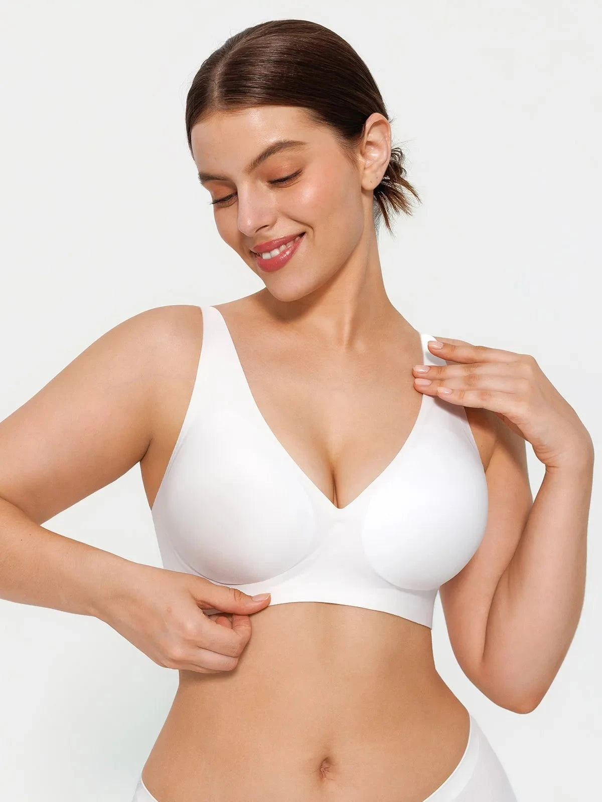 Seamless Wireless Jelly Comfort Plunge Bra