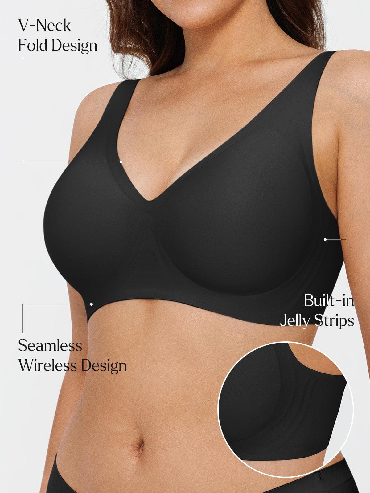 Seamless Wireless Jelly Comfort Plunge Bra