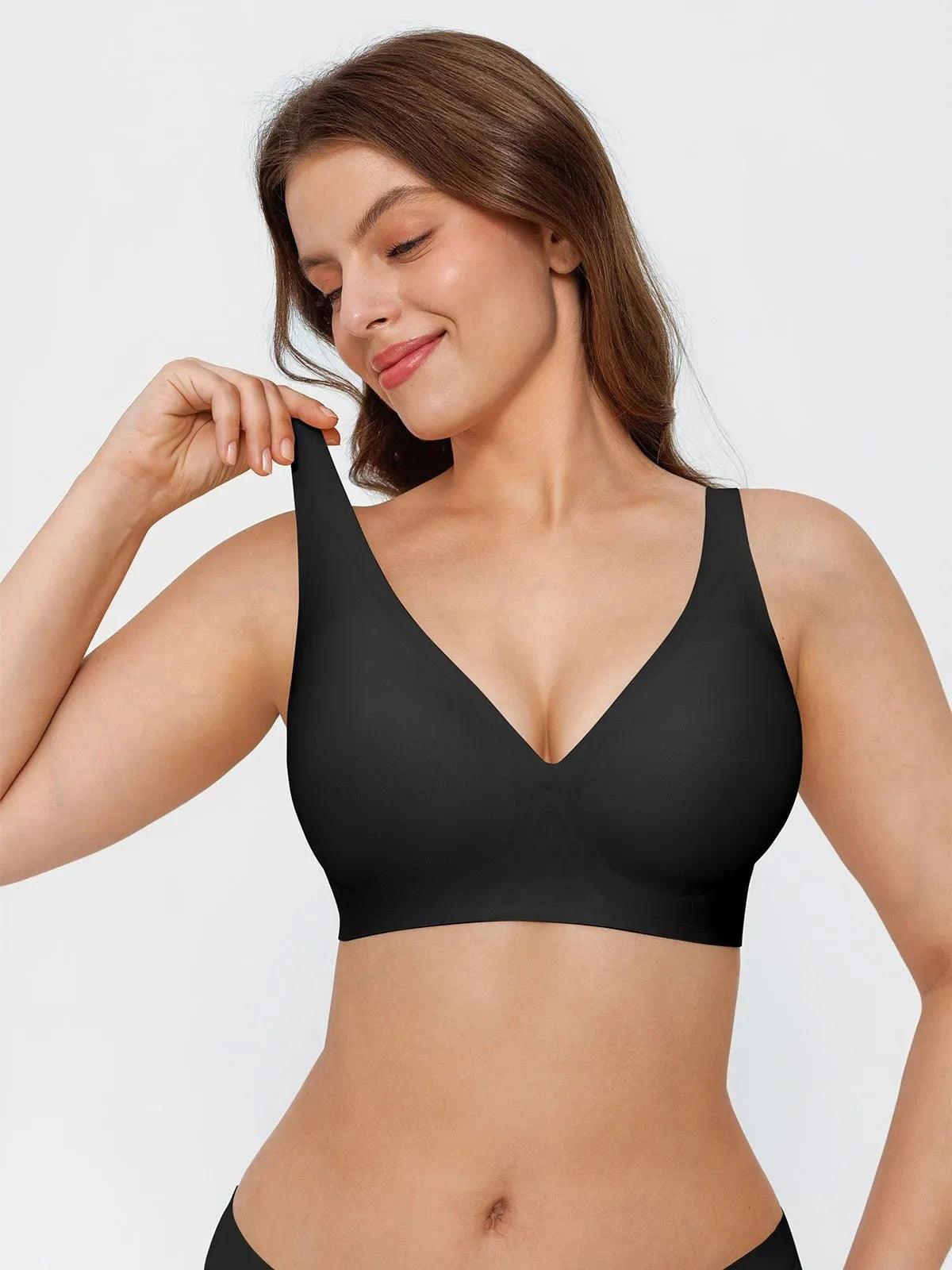 Seamless Wireless Jelly Comfort Plunge Bra