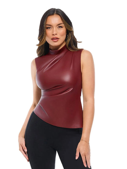 Sculpting 3-in-1 Faux Leather Bodysuit