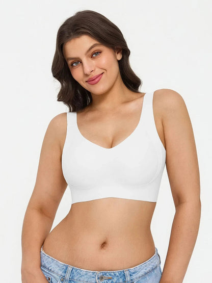 Wireless Wide Strap Everyday Supportive Push Up Comfort Bra