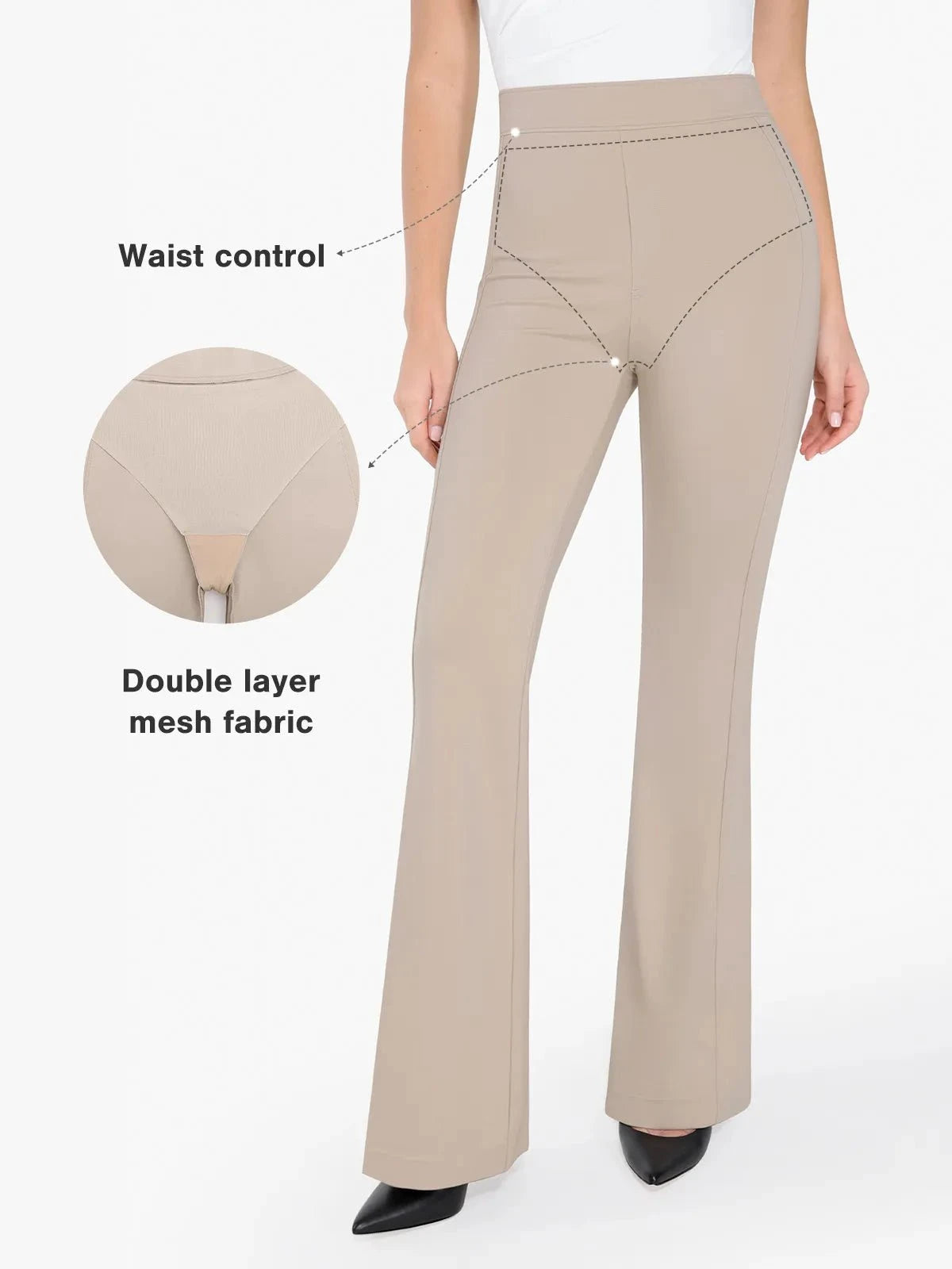 Shapewear Freedom Tummy Control Flare-Leg Ponte Pants