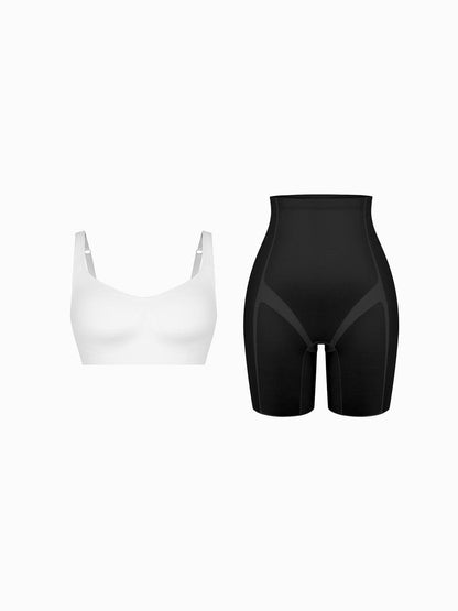 Seamless Underwire-Free Smoothing Bra Butt-Lifting Shorts Set