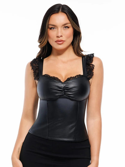 Lace Trim Sculpting Camisole Top