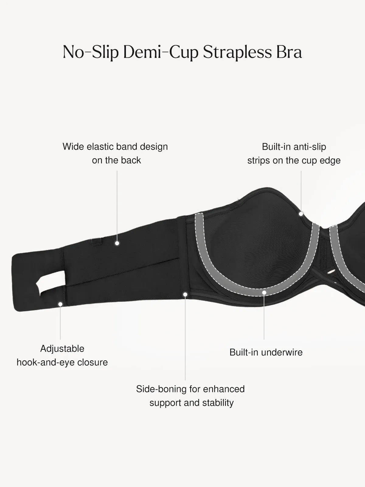 Push-Up Unlined Underwire Strapless Bra Bundle