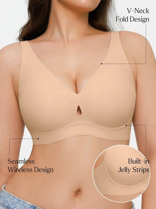 Seamless Wireless Jelly Contour Minimizer Support Bra