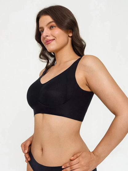 Wireless Wide Strap Everyday Supportive Push Up Comfort Bra