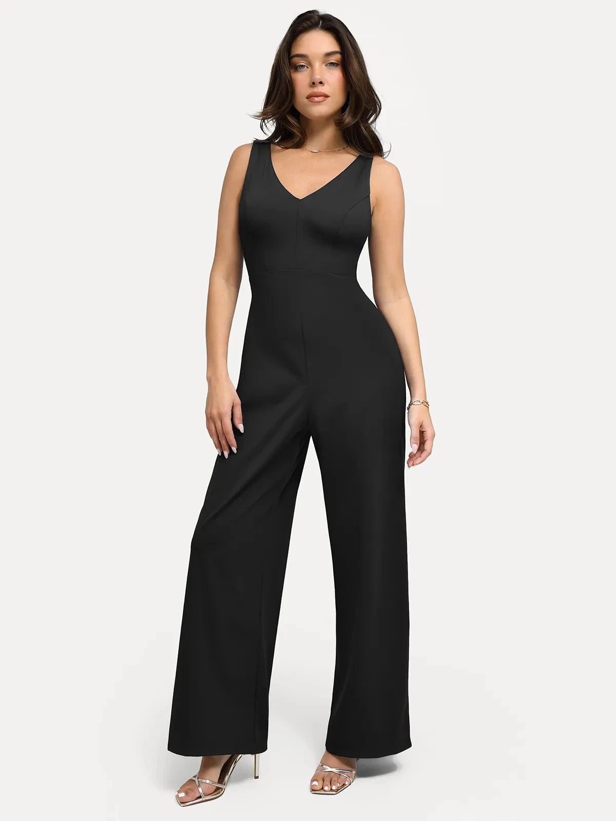 Shapewear Slimming Wide-Leg Jumpsuit