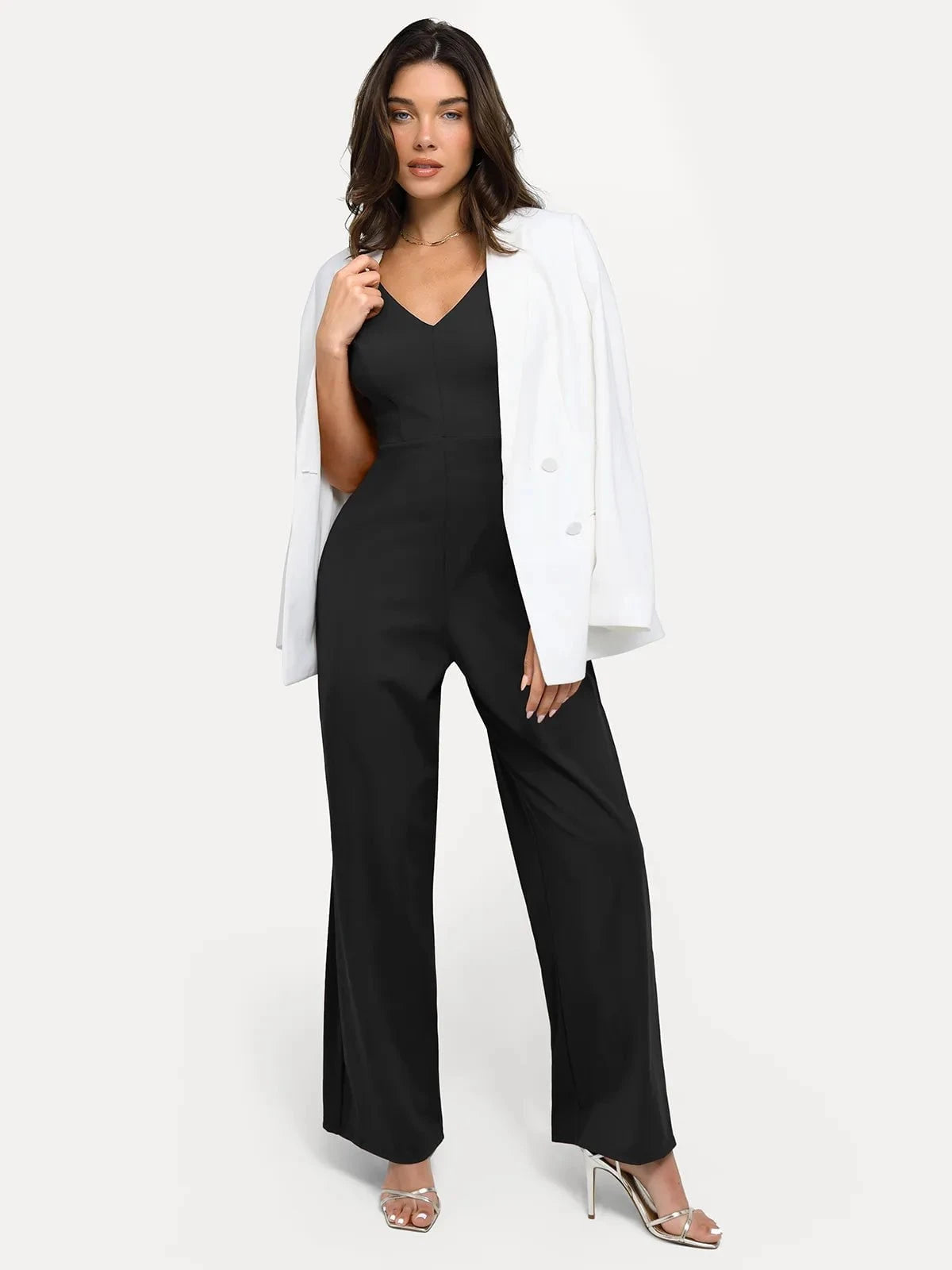 Shapewear Slimming Wide-Leg Jumpsuit