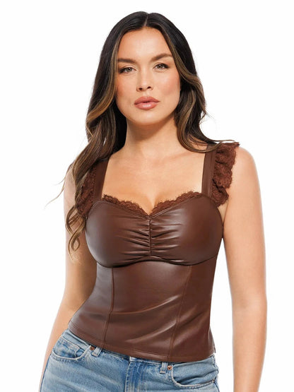 Lace Trim Sculpting Camisole Top