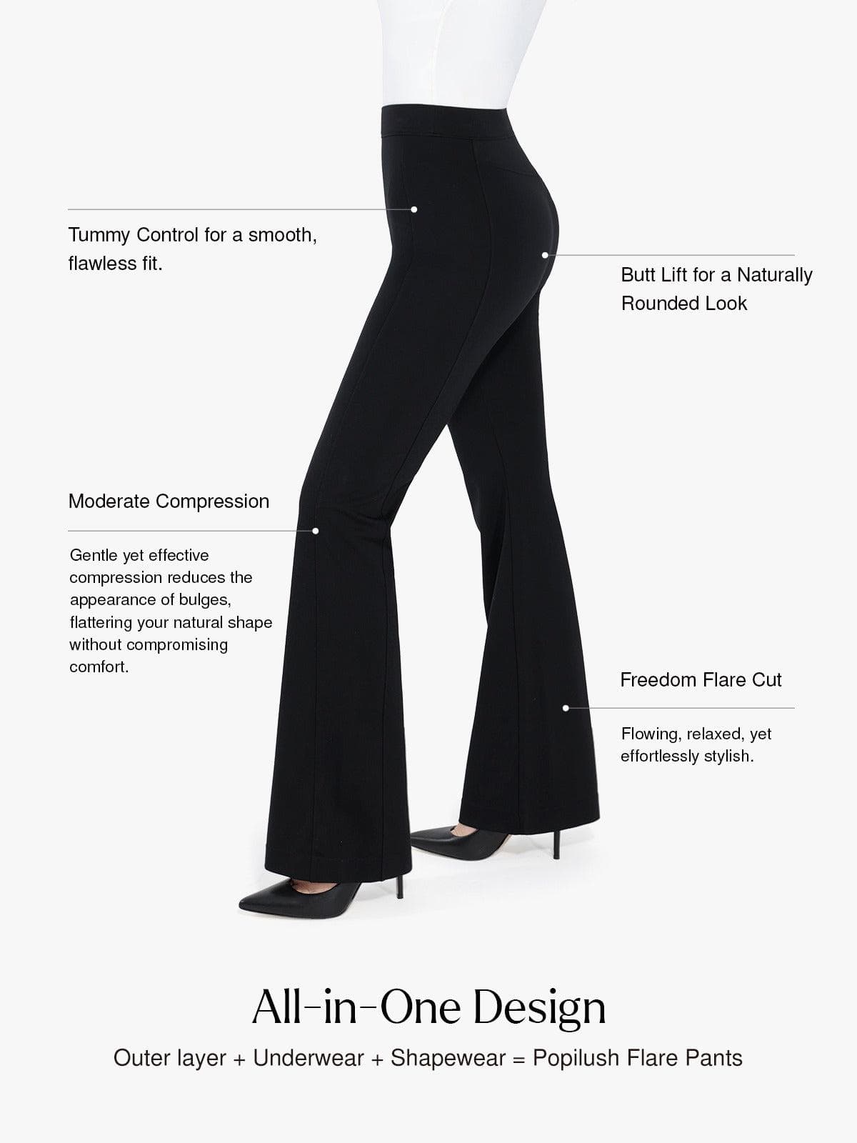 Shapewear Freedom Tummy Control Flare-Leg Ponte Pants