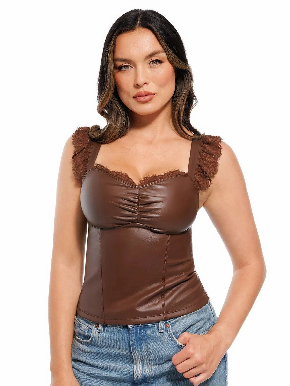 Lace Trim Sculpting Camisole Top