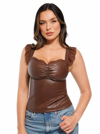 Lace Trim Sculpting Camisole Top