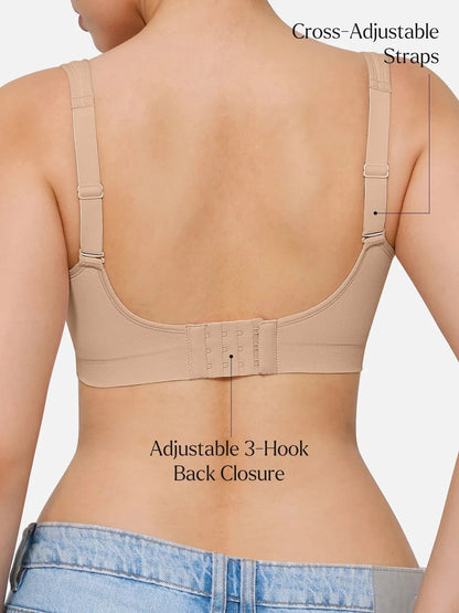 Seamless Wireless Adjustable Comfort Minimizer Support Bra