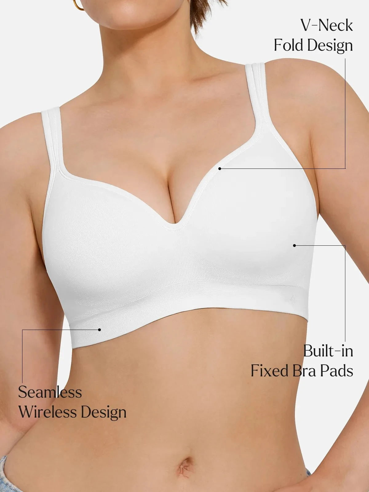 Seamless Wireless Adjustable Comfort Minimizer Support Bra
