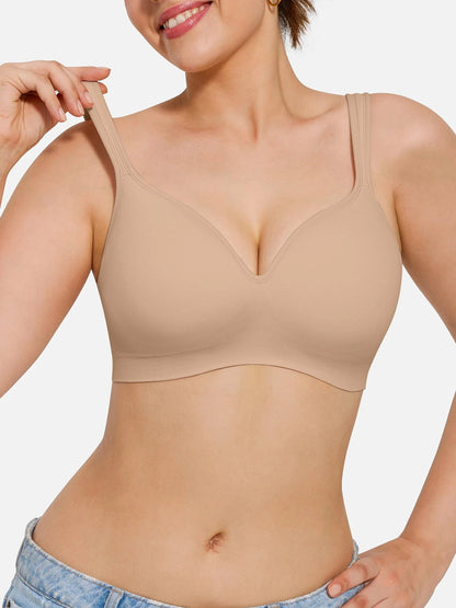 Seamless Wireless Adjustable Comfort Minimizer Support Bra