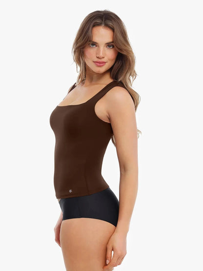 Cloud-Touch Double-Layer Shaping Sleeveless Top