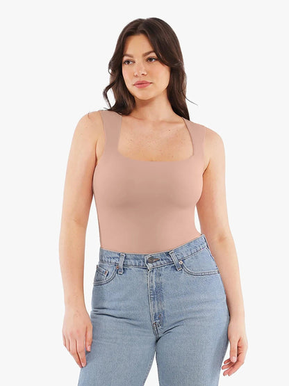 Cloud-Touch Double-Layer Shaping Sleeveless Top