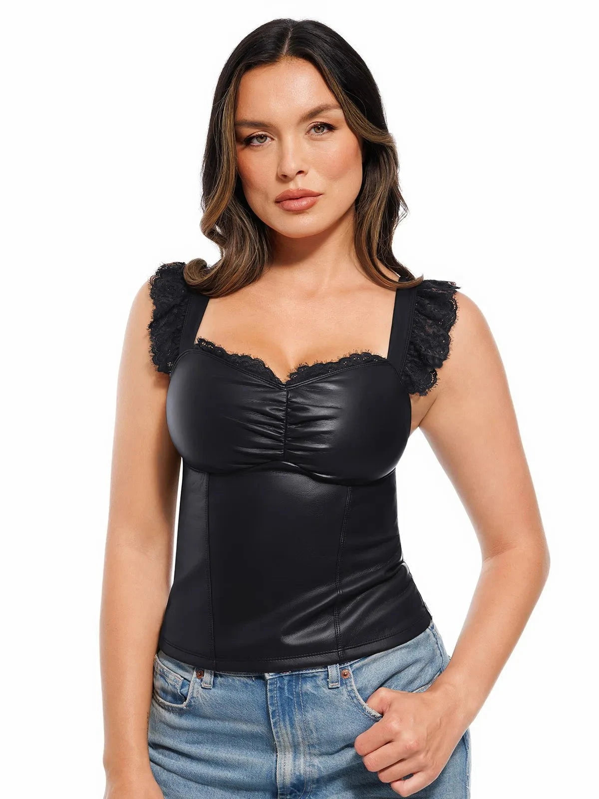 Lace Trim Sculpting Camisole Top