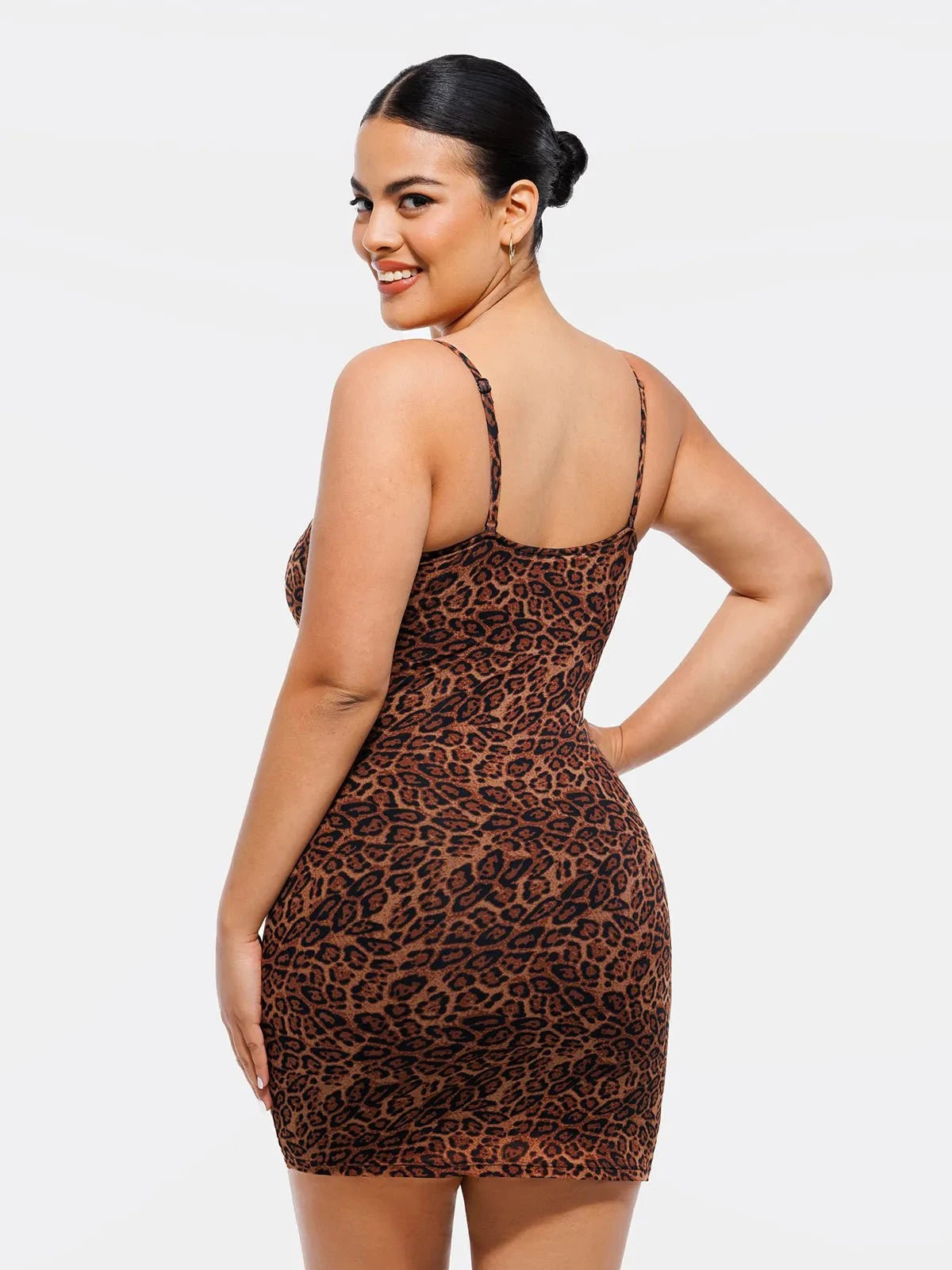 Popilush X Angela Shapewear Mesh Tummy Control Adjustable Strap Slip Dress