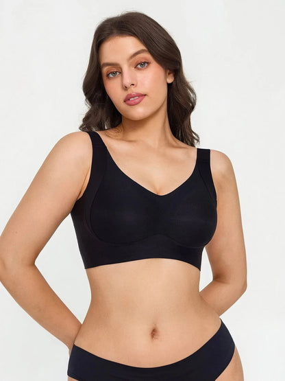 Wireless Wide Strap Everyday Supportive Push Up Comfort Bra