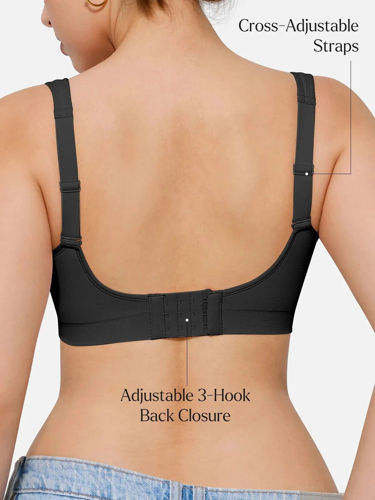 Seamless Wireless Adjustable Comfort Minimizer Support Bra