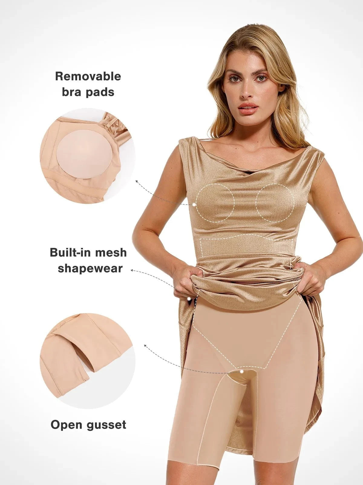 Shapewear Convertible Shine Sculpting Mermaid Dress