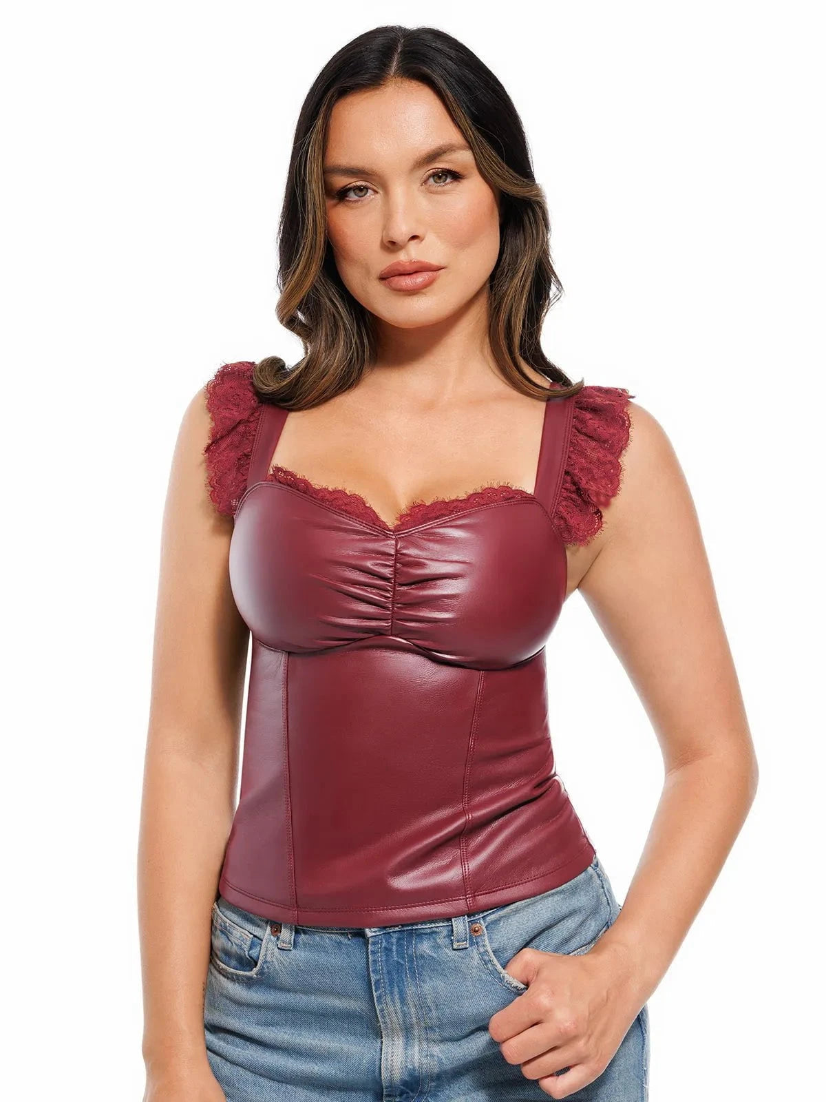 Lace Trim Sculpting Camisole Top