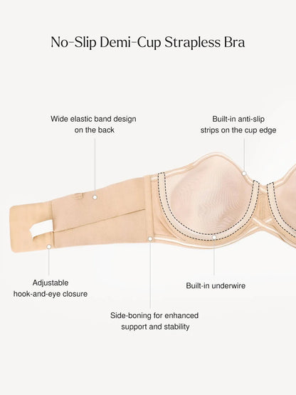 Push-Up Unlined Underwire Strapless Bra Bundle