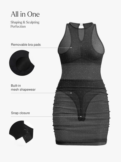 Shapewear Metallic Seamless Sculpting Dress