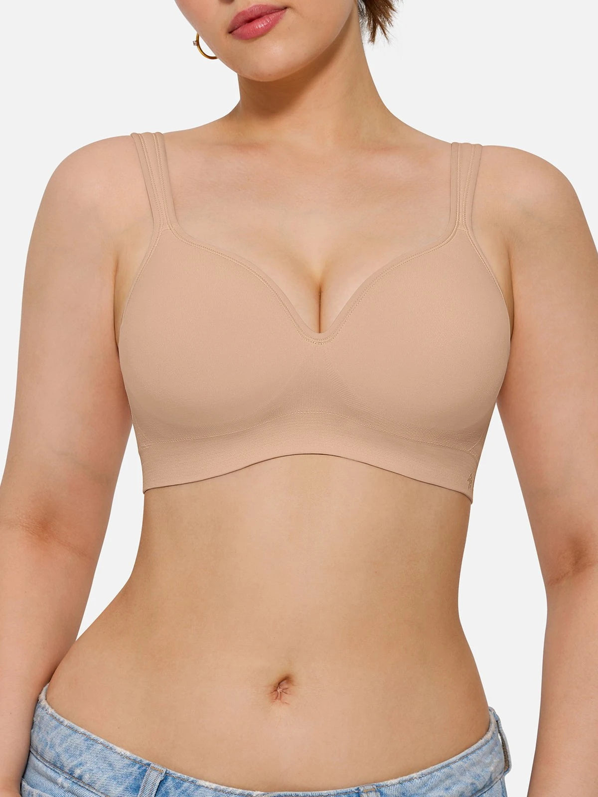 Seamless Wireless Adjustable Comfort Minimizer Support Bra