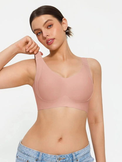 Wireless Wide Strap Everyday Supportive Push Up Comfort Bra