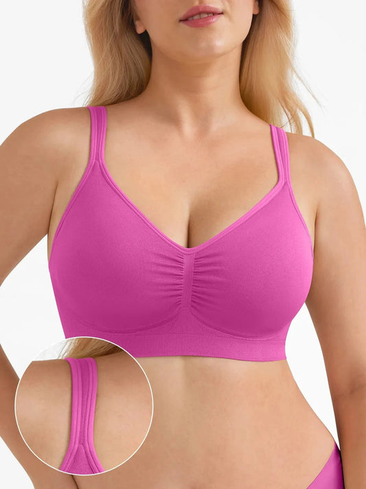 Seamless Wireless Wide-Strap Everyday Bra
