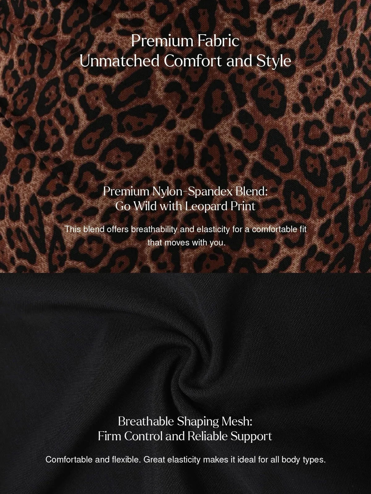 Shapewear Leopard Cowl Neck Halter Tummy Control Bodysuit