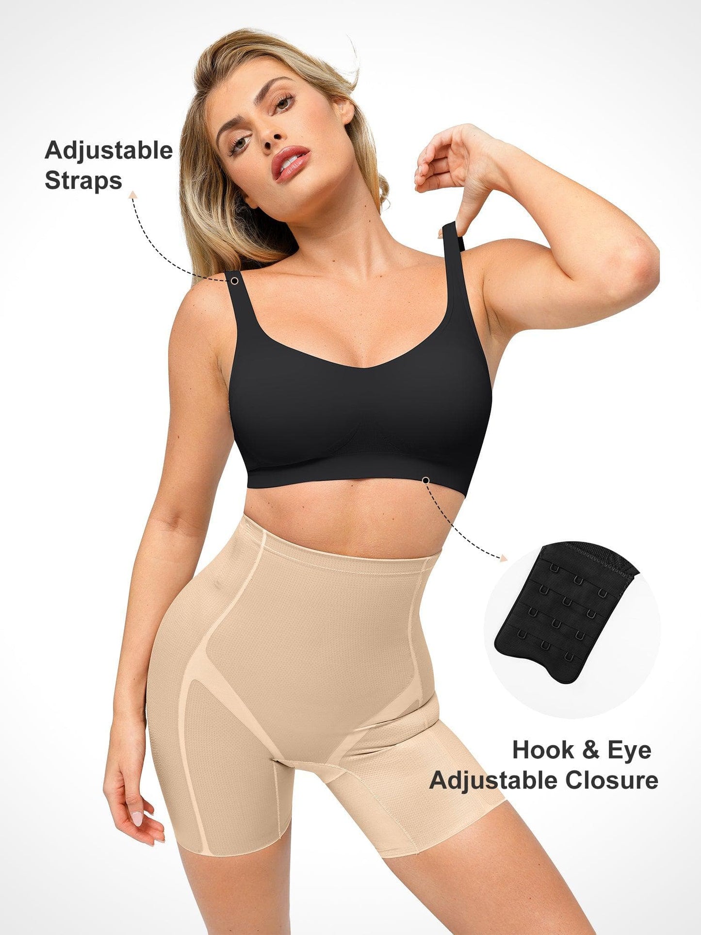 Seamless Underwire-Free Smoothing Bra Butt-Lifting Shorts Set