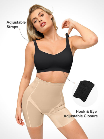 Seamless Underwire-Free Smoothing Bra Butt-Lifting Shorts Set